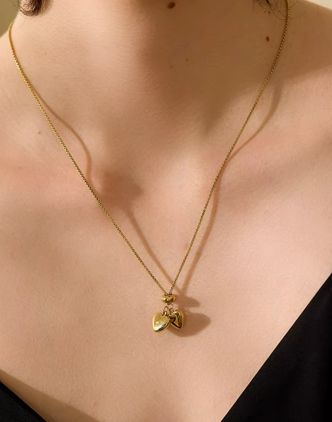 Collar Aurora Corazón Para Mujer Bañados en Oro de 18k