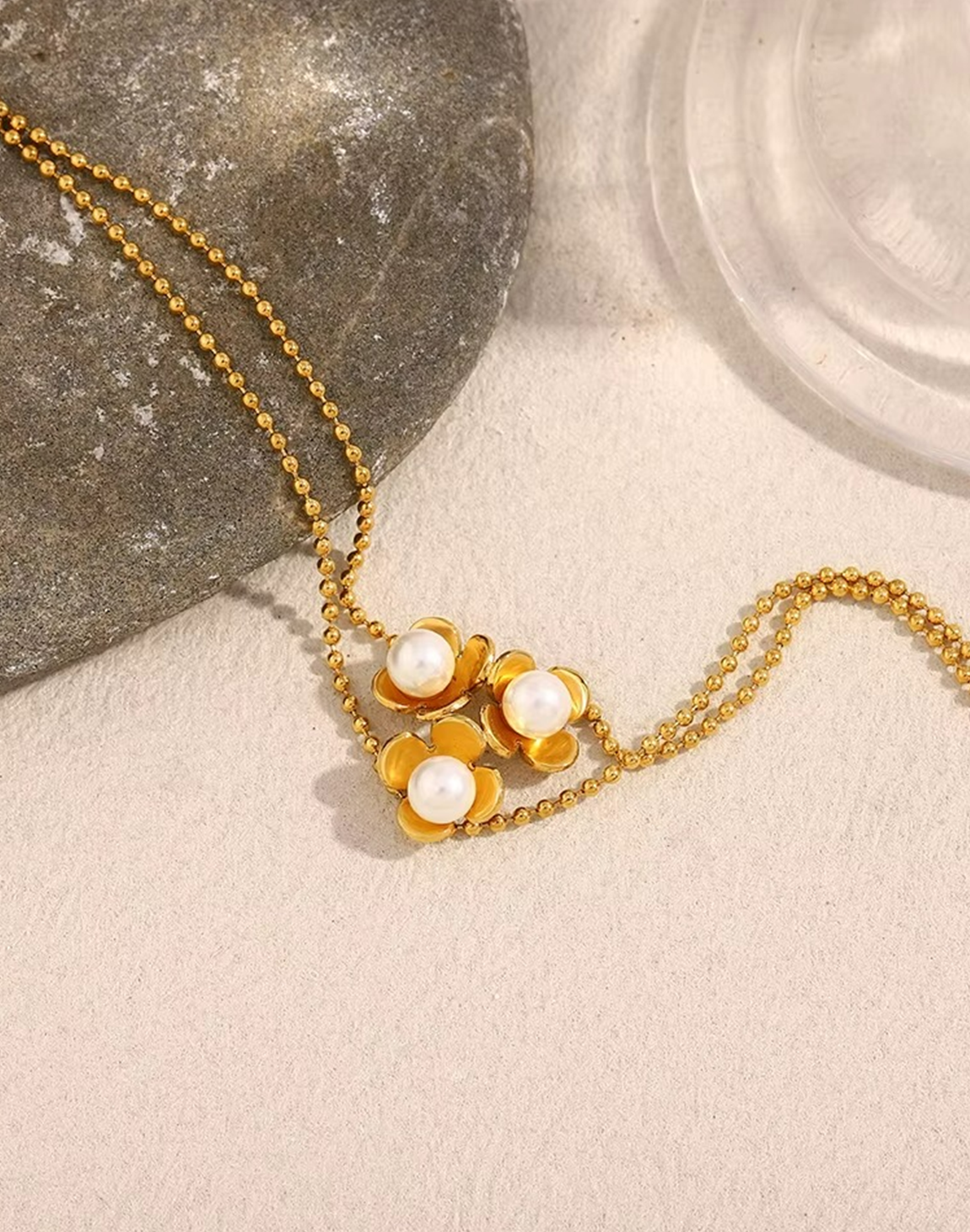 Pulsera Samila con Perlas Para Mujer Bañada en Oro