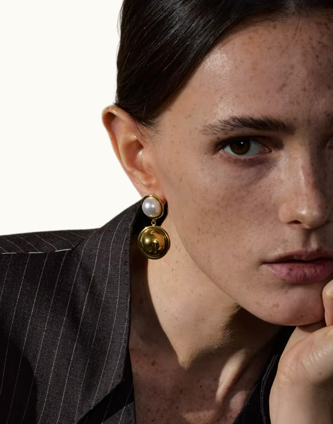 Aretes Coral Com Perla Para Mujer Bañados en Oro de 18k