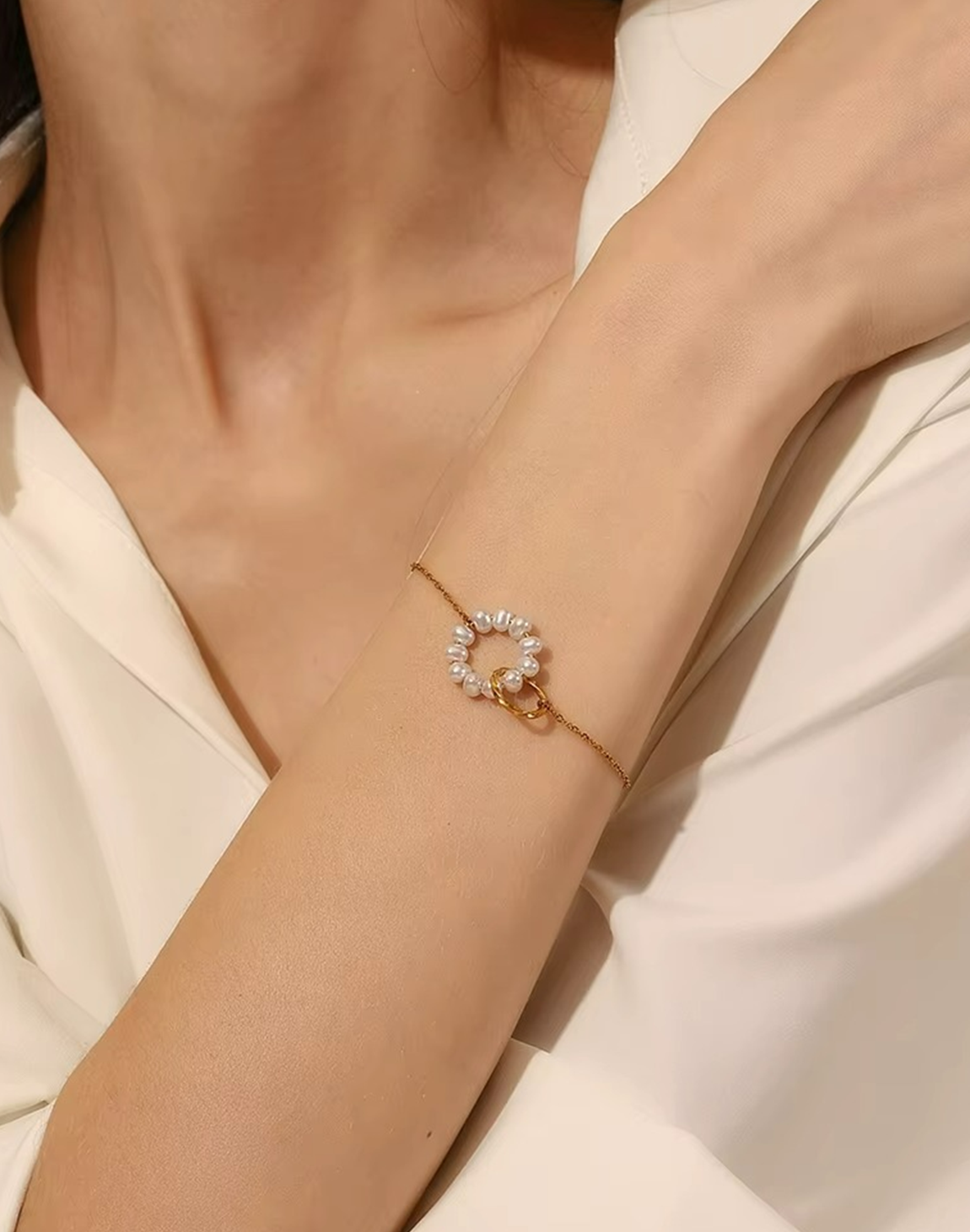 Pulsera Talía Con Circonias Para Mujer Bañada en Oro