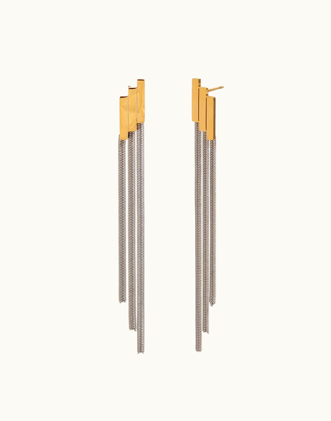 Arete Sirena Mixto Para Mujer Bañado en Oro