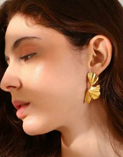 Arete Olivia Para Mujer Bañado en Oro