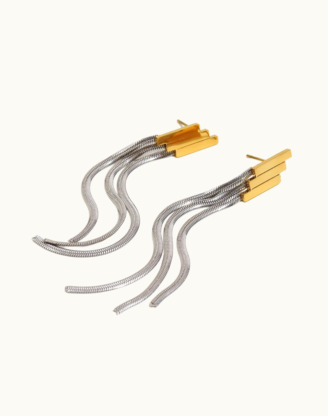 Arete Sirena Mixto Para Mujer Bañado en Oro