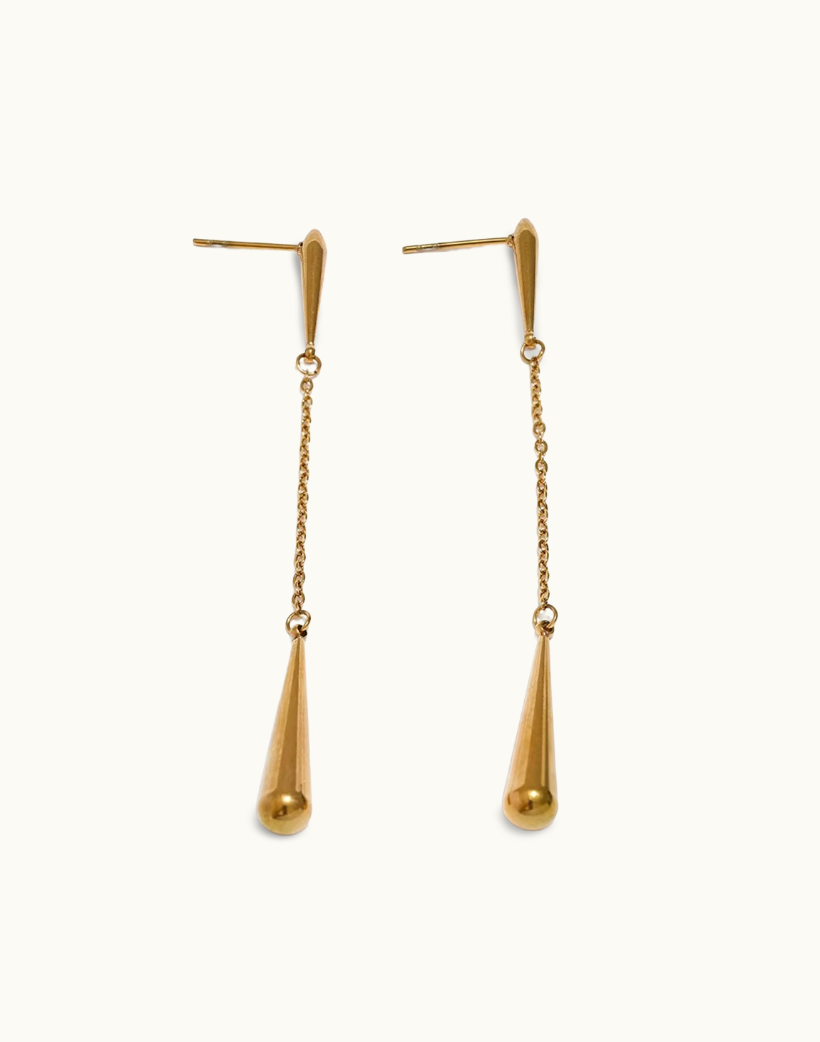 Aretes Citrina Colgante Para Mujer Bañados en Oro de 18k