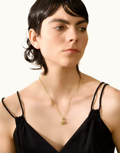 Collar Aurora Corazón Para Mujer Bañados en Oro de 18k