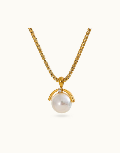 Collar Serena com Perla Para Mujer Bañados en Oro de 18k