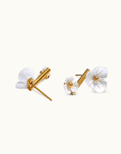 Aretes Marea Para Mujer Bañados en Oro de 18k