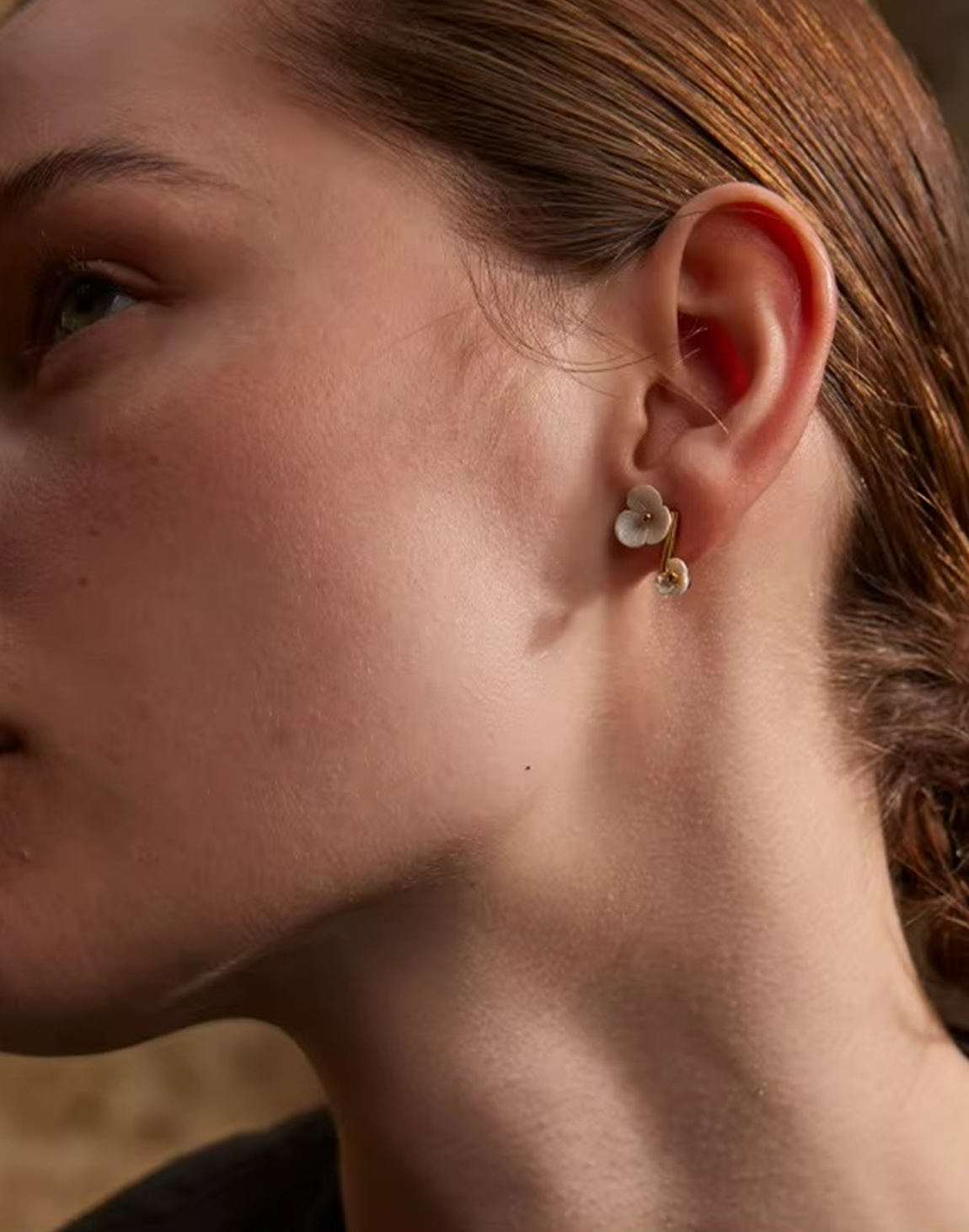 Aretes Marea Para Mujer Bañados en Oro de 18k
