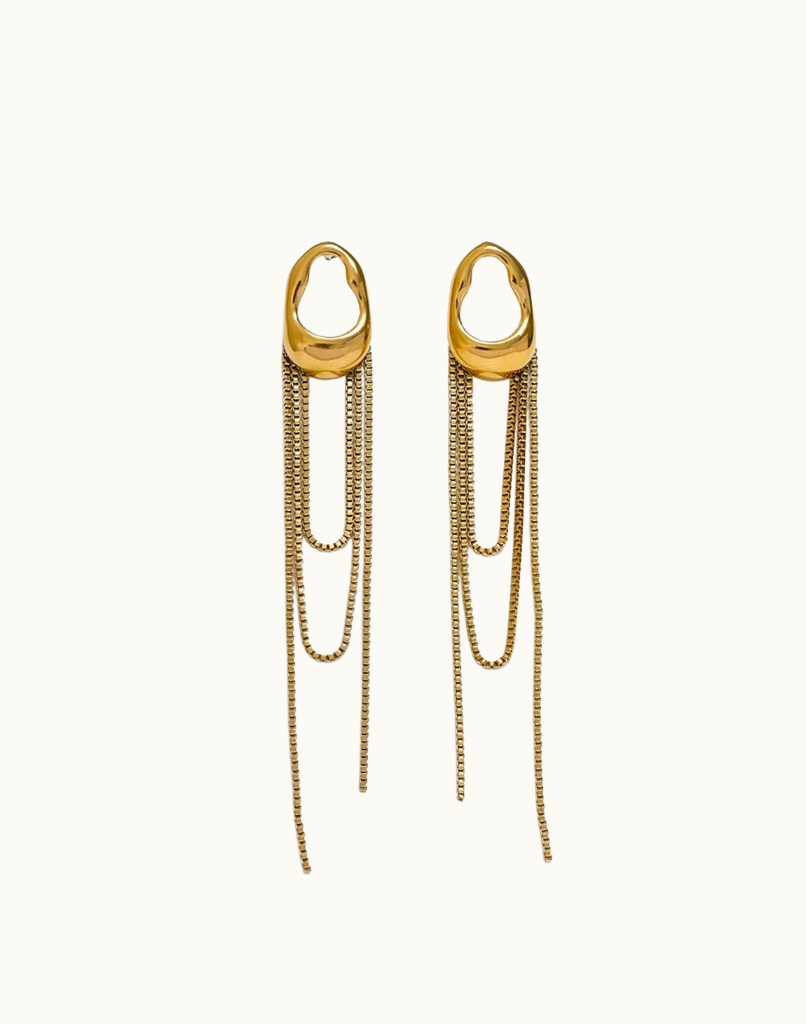 Aretes Nácar Colgante Para Mujer Bañados en Oro de 18k