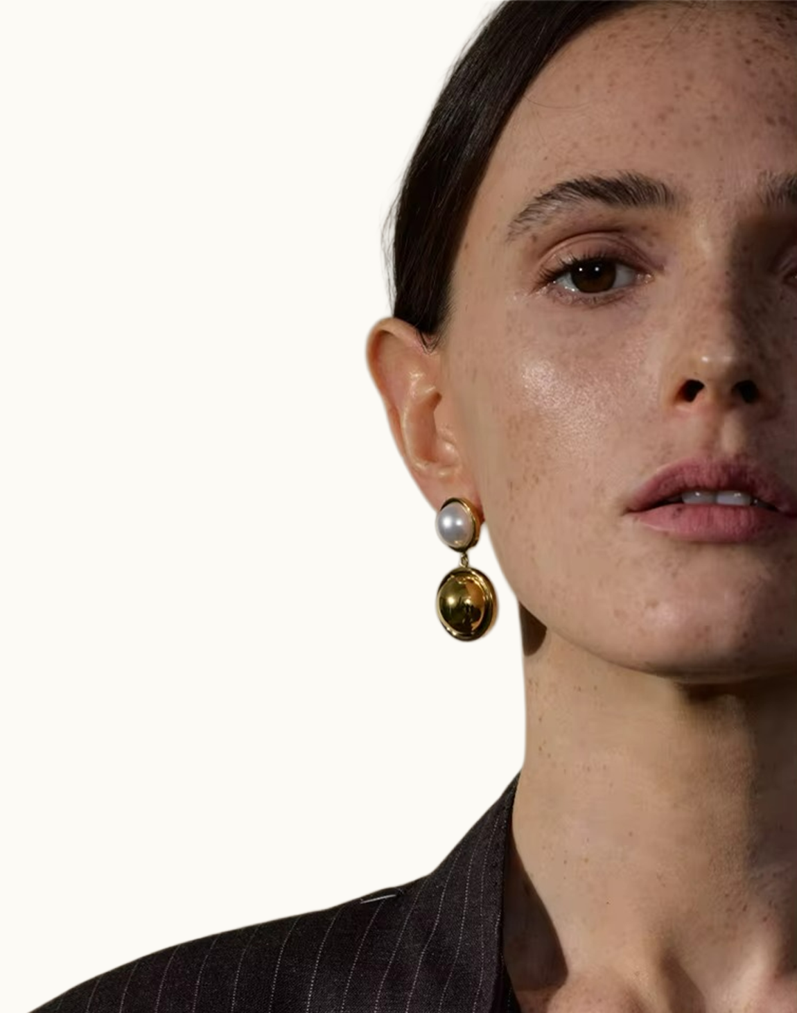 Aretes Coral Com Perla Para Mujer Bañados en Oro de 18k