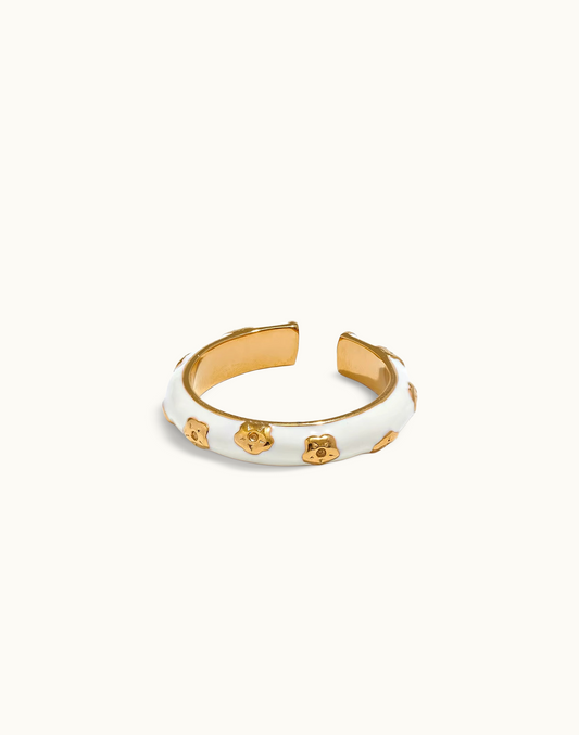 Anillo Encanto Abierto Para Mujer Bañado en Oro