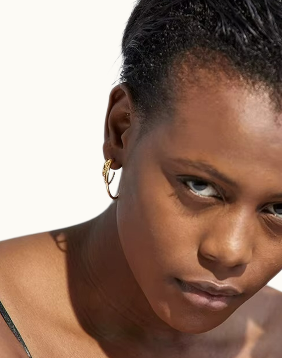 Aretes Aura de Argolla Para Mujer Bañados en Oro de 18k