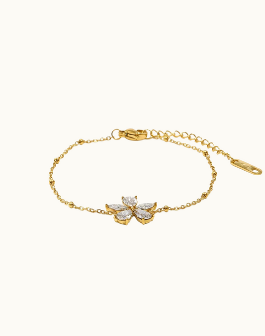 Pulsera Amira Con Circonias Para Mujer Bañada en Oro