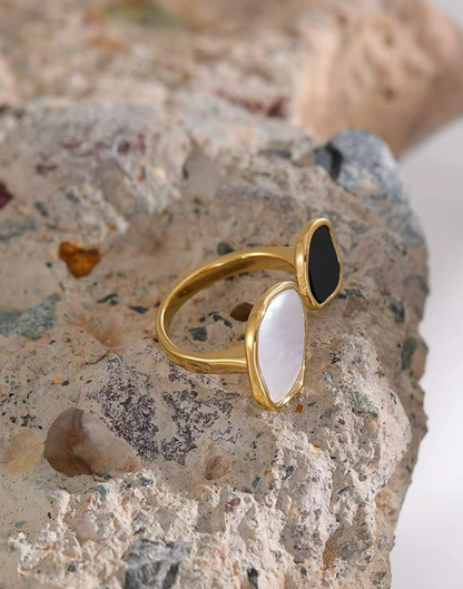 Anillo Celeste Abierto Para Mujer Bañado en Oro