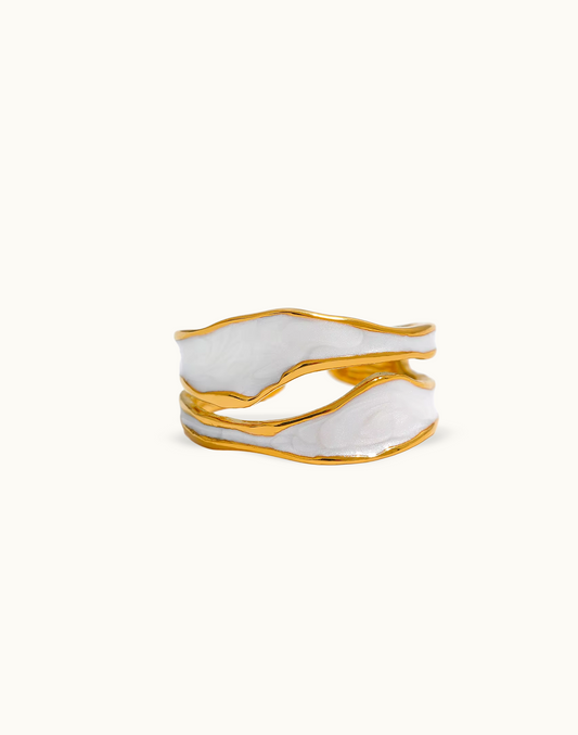 Anillo Sirena Abierto Para Mujer Bañado en Oro