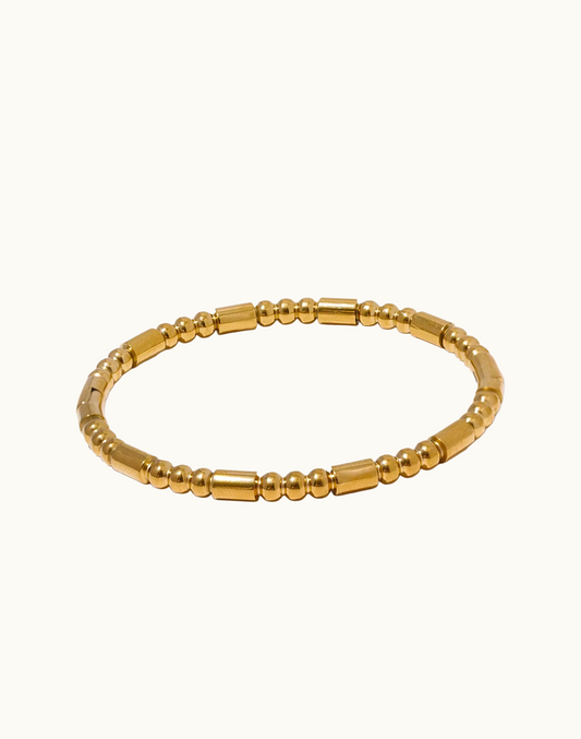 Pulsera Rosal Para Mujer Bañada en Oro