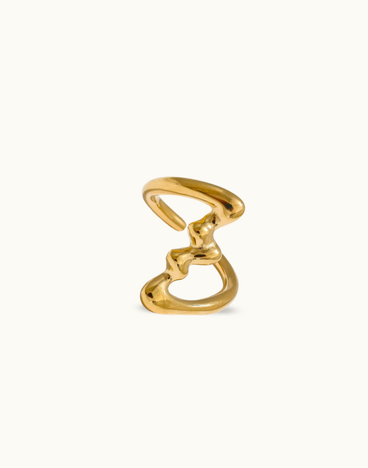 Anillo Boreal Abierto Para Mujer Bañado en Oro