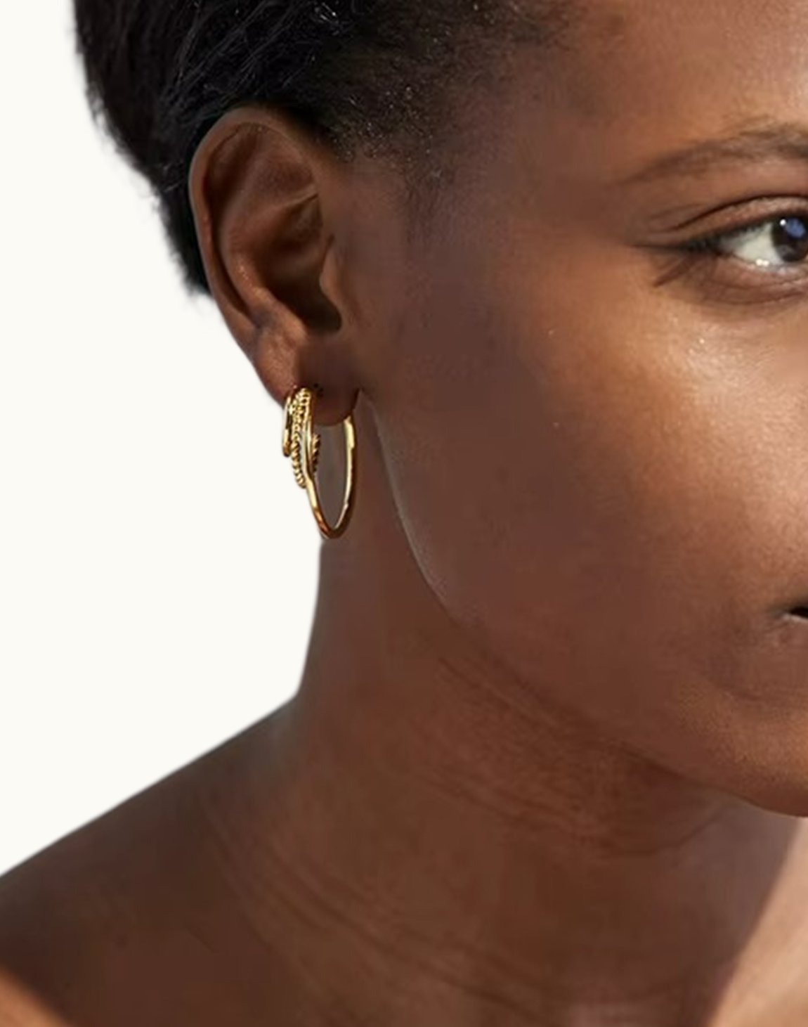 Aretes Aura de Argolla Para Mujer Bañados en Oro de 18k