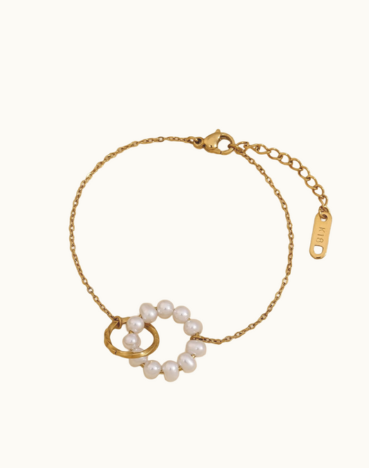 Pulsera Talía Con Circonias Para Mujer Bañada en Oro